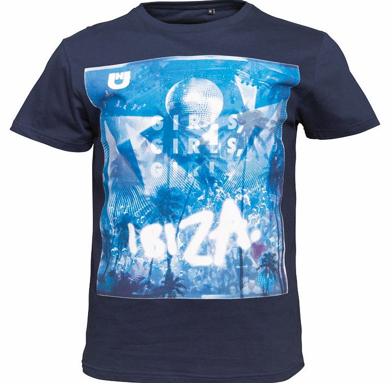 Mens Ibiza T-Shirt D-Blue