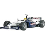 A 1/24 scale replica model of the Williams 2001 F1 car as driven by Ralf Schumacher