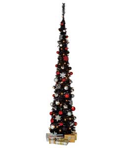 Unbranded 1.8m / 6ft Glam Dress Slim Pop Up Tree with Decorations