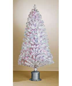 Unbranded 1.8m / 6ft White Fibre Optic Christmas Tree
