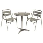 1 Aluminium Table & 4 Chairs