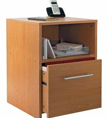 Unbranded 1 Drawer Filing Cabinet - Beech Effect