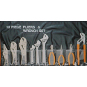 10 pce Pliers and Wrench Set