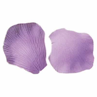 100 fabric rose petals- lilac