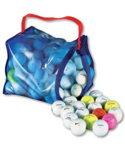 100 Lake Golf Balls and Reuseable PVC Carry Bag