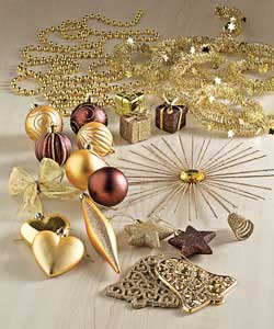 100 Piece Gold/Bronze Decoration Pack