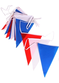 Unbranded 10m Pennant Bunting - Red / White / Blue