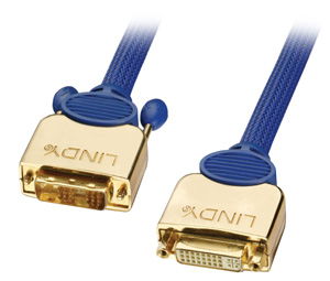 The LINDY Premium Gold DVI-D Single Link Super Long Distance cable use a specially developed and opt