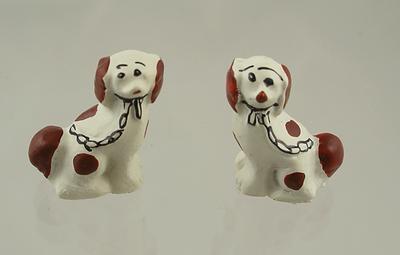 1:12 Scale Doll House Miniature Replica Staffordshire Porcelain Ornamental Dogs