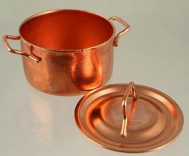 1:12 Scale Large Copper Cooking Couldron with Lid