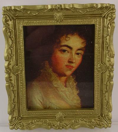 1:12 Scale Miniature Print of a Regency Lady OOAK