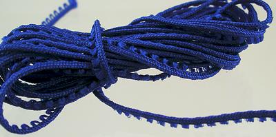 1:12 Scale Miniature Royal Blue Picot Edging. This is a 2 meter length pack. It is ideal