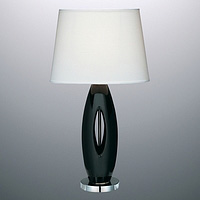 Unbranded 1136BK - Black Ceramic Table Lamp Pair