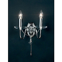 Unbranded 117 2CH - Chrome and Crystal Wall Light