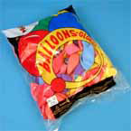 12`` balloons, assorted colours bag 100