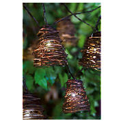 Unbranded 12 Rattan Cone Lights