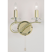Unbranded 1210 2BP - Polished Brass Wall Light