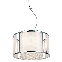 Unbranded 1227 4P - Chrome and Glass Pendant Light