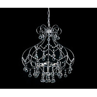 Unbranded 128 4CH - 4 Light Chrome and Crystal Hanging Light