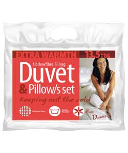 13.5 Tog Duvet and Pillow Set - Kingsize