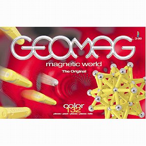 132 Geomag- blue red & yellow