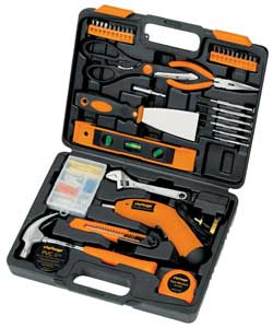 Unbranded 137 Piece Household Tool Kit with 4.8V Screw Driver