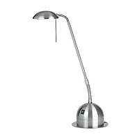 Two levelled satin chrome desk lamp adjustable at two points on the lamp. Height - 51cm Diameter - 1