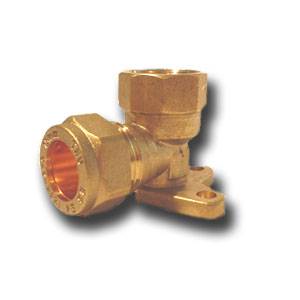 - 15mm X 1/2``  Compression Wall plate Elbow  - Suitable for Copper or Stainless Steel tube and plas