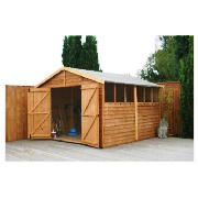 Unbranded 15x10 Apex Overlap Large Shed with installation
