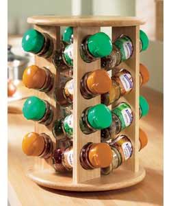 Includes 16 jars filled with Schwartz herbs and spices. Size (H)28, (W)21.5, (D)17cm.