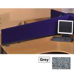 160cm Desk Mounted Woolmix Privacy Screens - Grey