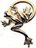 18 Carat Gold Frog Closure Ring