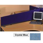 180cm Desk Mounted Woolmix Privacy Screens - Crystal Blue