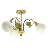 Unbranded 1815 3CG - 3 Light Cream and Gold Ceiling Light