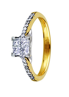 Unbranded 18ct Gold 0.25ct Solitaire Diamond Ring aa