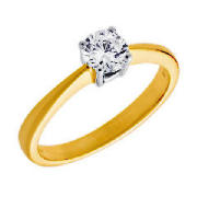 Unbranded 18CT GOLD 50PT DIAMOND SOLITAIRE RING, K