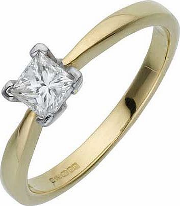 unbranded 18ct Gold 50pt Solitaire Ring - Size K