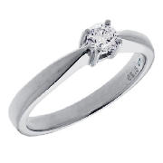 Unbranded 18Ct white gold 1/4 carat diamond ring K