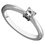 Unbranded 18CT WHITE GOLD 25PT PRINCESS CUT DIAMOND RING, L