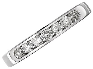 Unbranded 18ct White Gold and Diamond Half Eternity Ring 040740