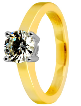 Unbranded 18ct yellow gold solitaire 0.75ct 4 claw diamond