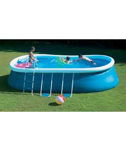 18ft Oval Quick Pop Up Pool Set
