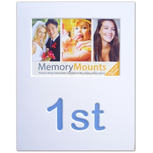 Unbranded 1st Birthday Photo Mount - Blue