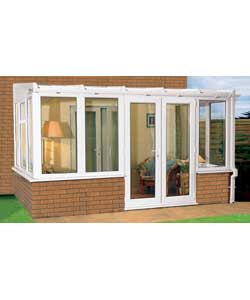 2.35m x 2.30m 4 Vent Traditional Dwarf Wall Conservatory