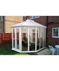 2.77m Victorian Full Height Glass Panelled Conservatory