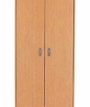 Unbranded 2 Door Wardrobe - Beech Effect