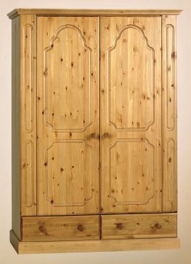 2 door wide wardrobe with drawers - Carlton