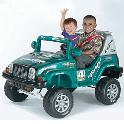 2 Person Green Rally Car 6V
