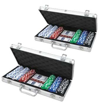 Unbranded 2 x 300 CQ Poker Dice Chip Set   Ally Case