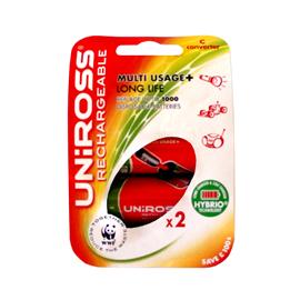 Unbranded 2 x C Uniross Hybrio rechargable Batteries